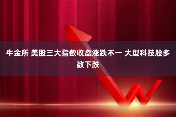 牛金所 美股三大指数收盘涨跌不一 大型科技股多数下跌